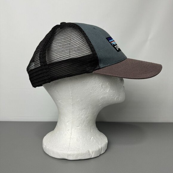 Patagonia Hat One Size P6 Logo Trucker Snapback Adjustable Mesh Canvas Cap PLGY - Picture 3 of 12